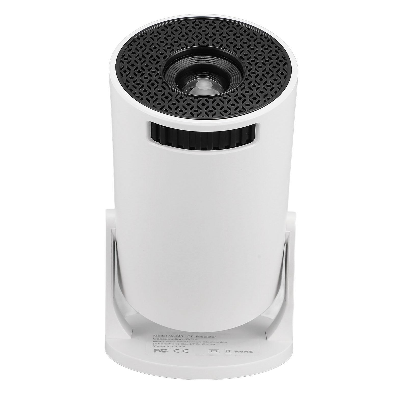 

Маленький проектор, белый, беспроводной, точный, регулируемый, 270 градусов, светодиодный, 1080P, портативный кинопроектор для