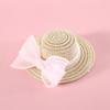 Small Pet Straw Hat Spring Summer Camping Photography Dogs Straw Hat Elegant Style Outdoor Sun Hat for Dogs and Cats