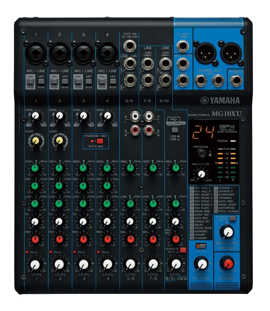 

Yamaha MG10XU 10-Input Stereo Mixer with Effects