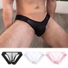 Briefs Low Waist Solid Color Thongs Solid Color Mesh Yarn