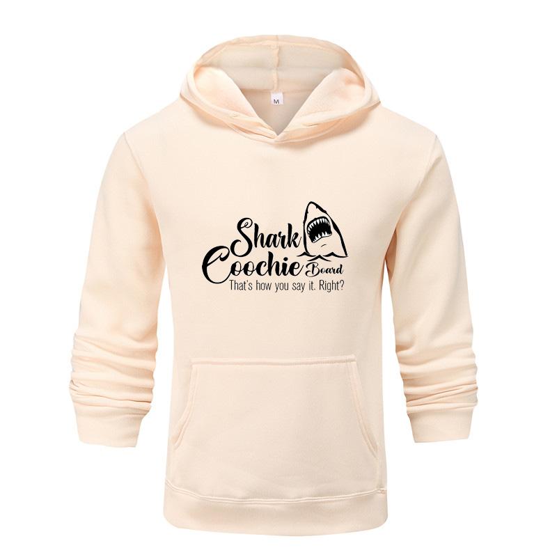 Autumn and Winter New Personalized Shalk Coochile Boald Printed Clothing Men and Women Hoodie Lovers Pullover Jogging Sports Hoodie