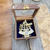 Sextant nautic marin din alamă Kelvin Huggees Londra Cadou vintage pentru Ziua Tatălui Ziua Mamei Aniversare Gif Toate Opțiunile Cadou