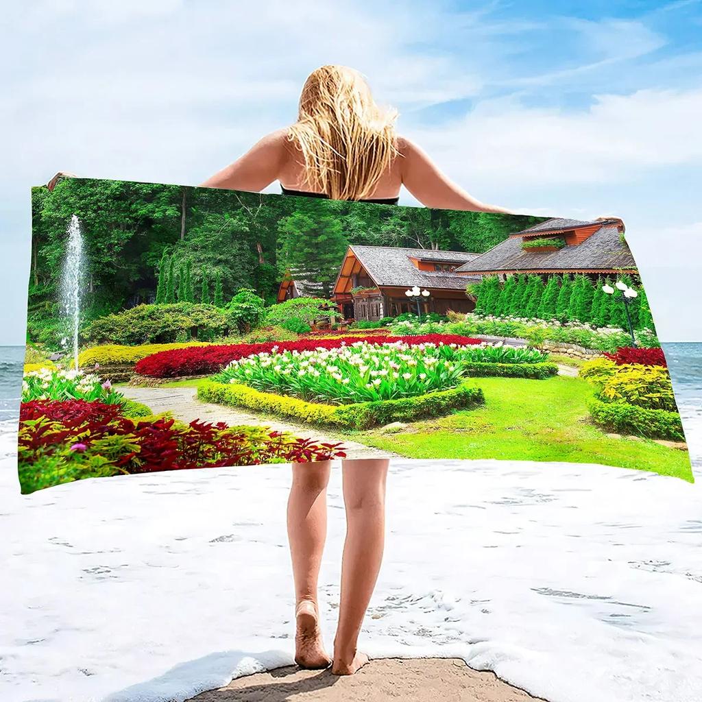 Beach Towel Garden Microfiber Oversized Travel Towel Lightweight Compact Beach Accessories Super Absorbent Quick Dry Towels
