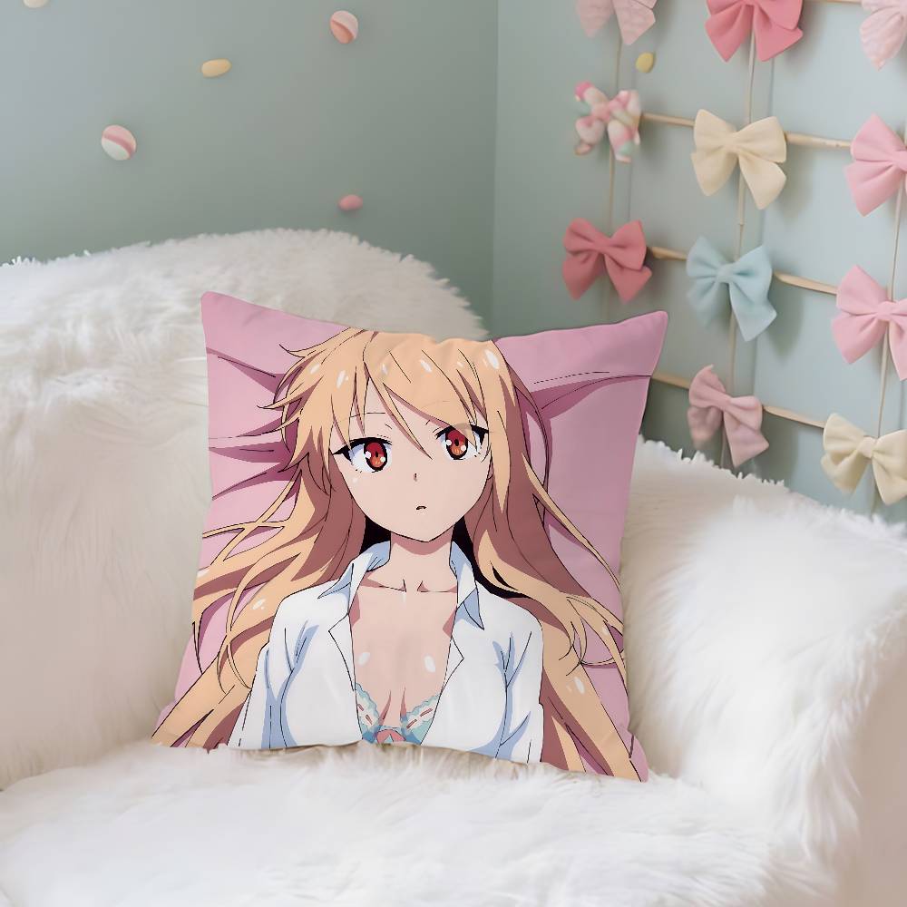 The Pet Girl Of Sakurasou Pillow Case Throw Pillow Cover Nordic Vintage Style Cushion Covers Home Living Room Sofa Couch Seat