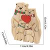 Happy Family Bär Holzpuzzle Niedliche Holzbär Familie Dekorative Ornamente Zuhause Feiertag Schreibtisch Dekorative Skulptur
