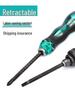 Phillips & Flathead Dual-Use Retractable Ratchet Screwdriver Set with Torx and Double-Headed Design