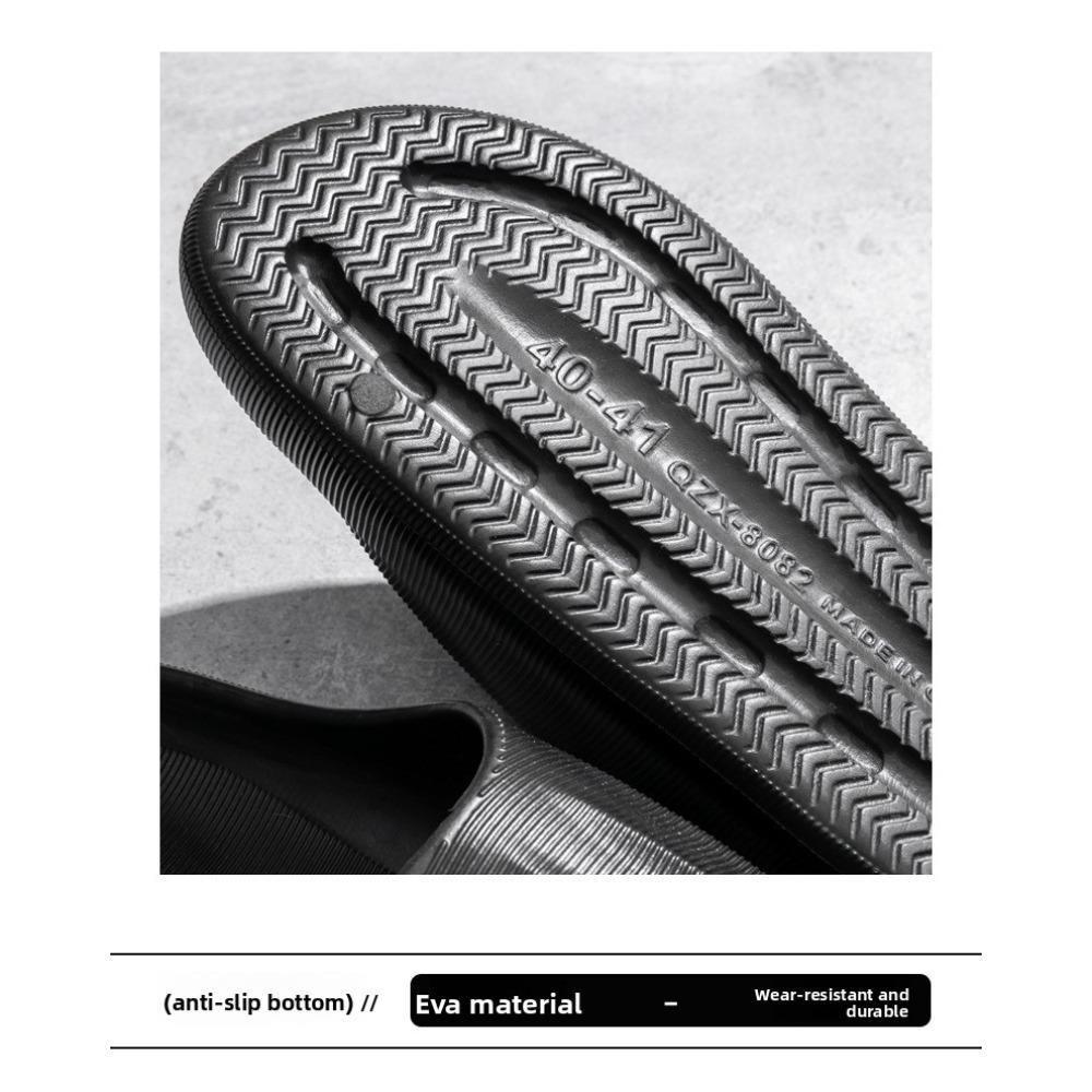 Men's Summer Thick Sole Non-Slip Slippers, Indoor Outdoor Bathroom Casual Slide Sandals
