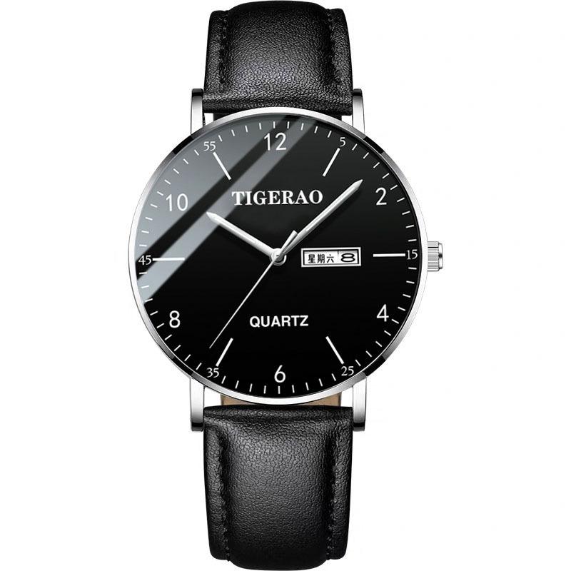 Teen Thin Watch for Men, Trendy Mechanical High School Student Quartz Waterproof Minimalist Electronic Watch
