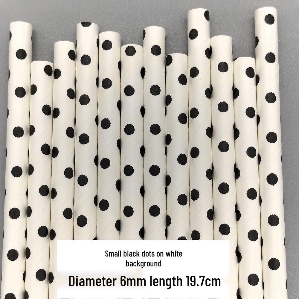 Colorful Polka Dot Biodegradable Paper Straws - Ideal for Juices, Beverages, Desserts & Table Decorations