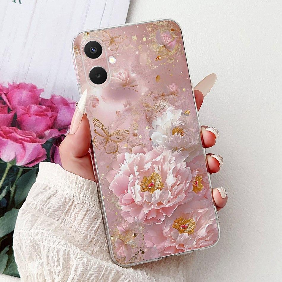 For Samsung Galaxy A07 2025 Elegant Floral Butterfly Phone Case For Samsung A07 SM-A075F Soft Silicone TPU Cases