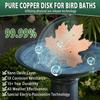 4 Inch Pure Copper Bird Bath Accessory For Keeping Water Clean Naturally 0.6mm Thickness Fits Most Basins And Bowls
