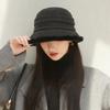 New Hat for Women Solid Color Versatile Fisherman Hat for Winter Outdoor Large Head Circumference Showing Small Thermal Basin Hat