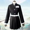 Tsuyuri Kanao Cosplay Kostümü Anime Demon Slayer Kimetsu No Yaiba Cosplay Yetişkinler ve Çocuklar için Siyah Peruk At Kuyruğu Savaş Takımı Üniforması