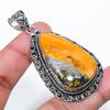 Natural Bumble Bee Jasper 925 Sterling Silver Jewelry Pendant 2.36" AP-14410