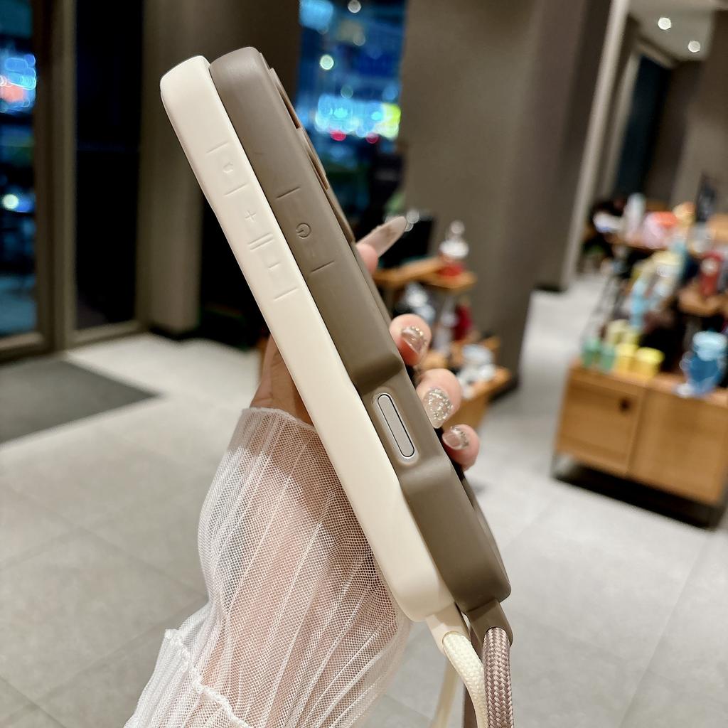 Handyhülle für iPhone 18 17 16 15 14 13 12 11 Pro Xs Max 7 8 Plus 16e 17e Crossbody Verstellbares Lanyard-Kordelband Weiche Hülle