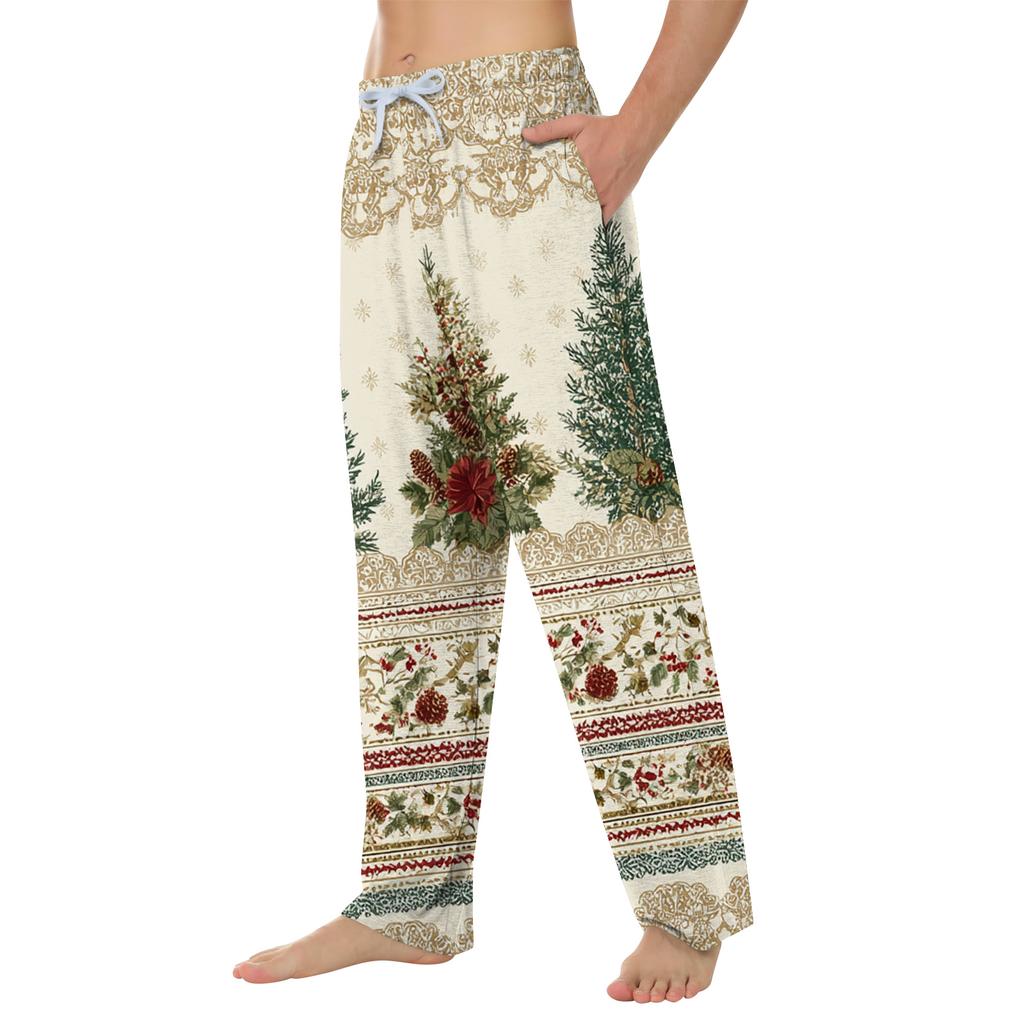 Men's Home Soft Pajama Pants Drawstring With Pockets Casual Sports Pants