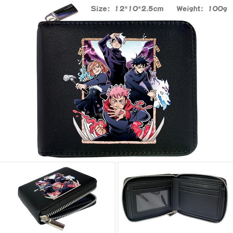 Jujutsu Kaisen Anime Zip PU Wallet Cartoon Print Coin Purse Large Capacity Card Holder Gojo Satoru Sukuna 1pcs
