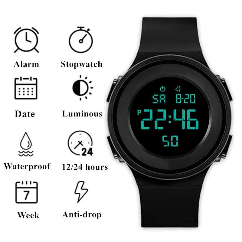 Waterproof Led Watches for Men Outdoor Sports Men Digital Led Quartz Alarm Men Wrist Watch Fashion Electronic Watch New