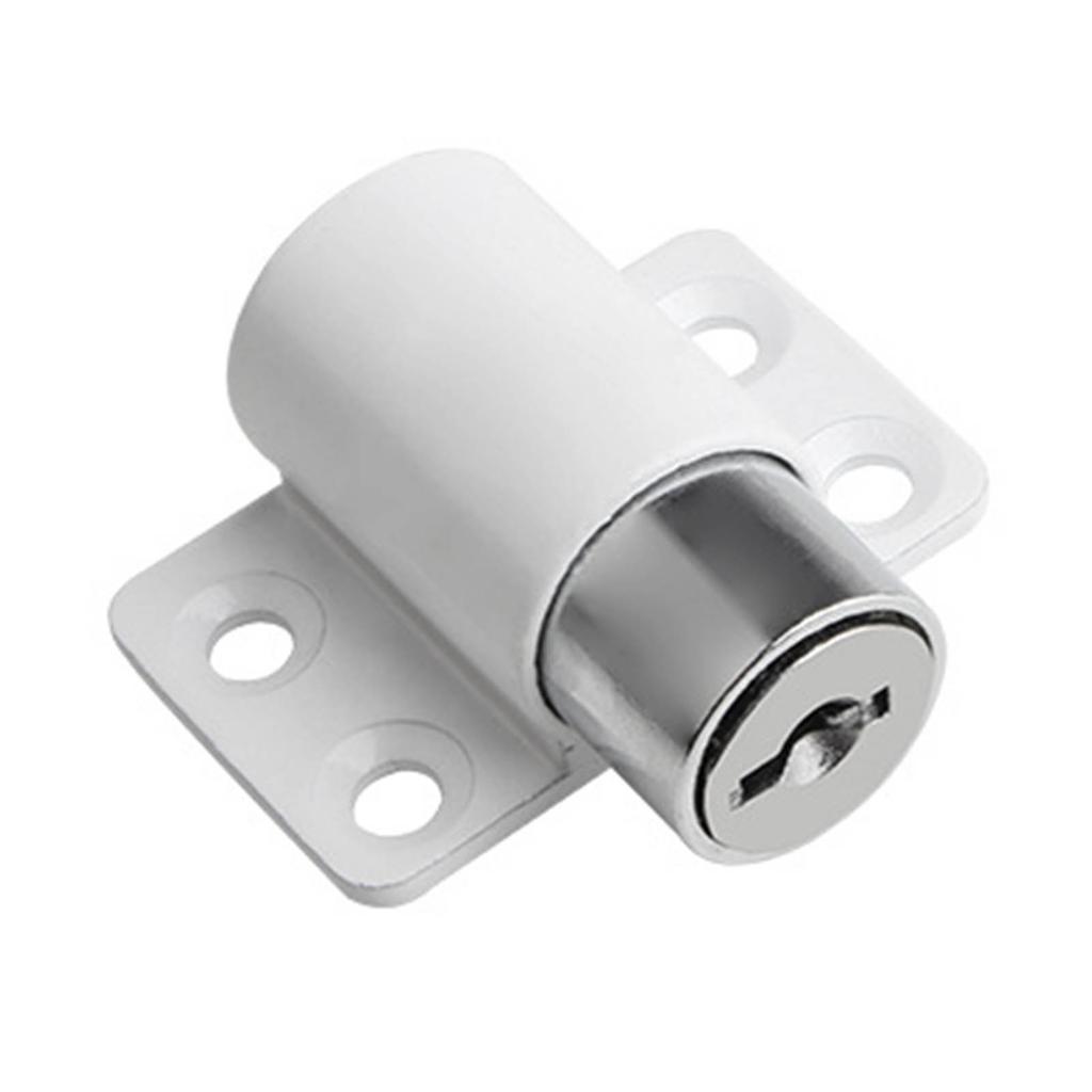 Door Security Lock Anti Theft Alloy Paint Surface with Keys Window Bolt for Home Cabinets