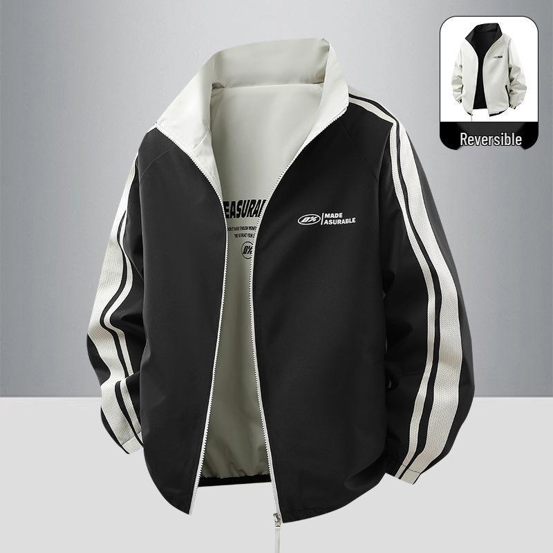 Pánská moderní větrovka se stojáčkem pro volný čas - ležérní móda na jaro a podzim