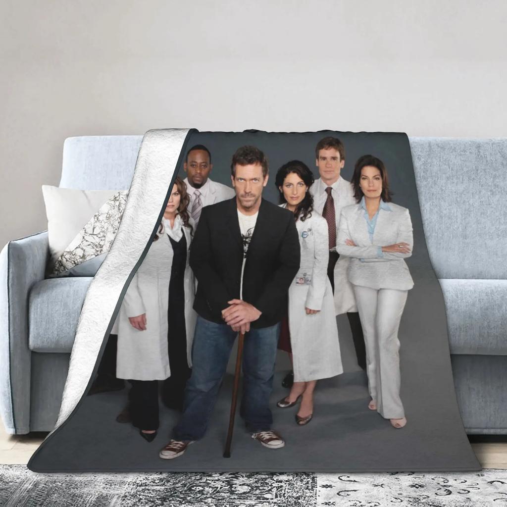 Doctor House Drama Soft Blanket Child Plush Bedding Throws Street Trend Couch Chair Flannel Bedspread Sofa Bed Cover