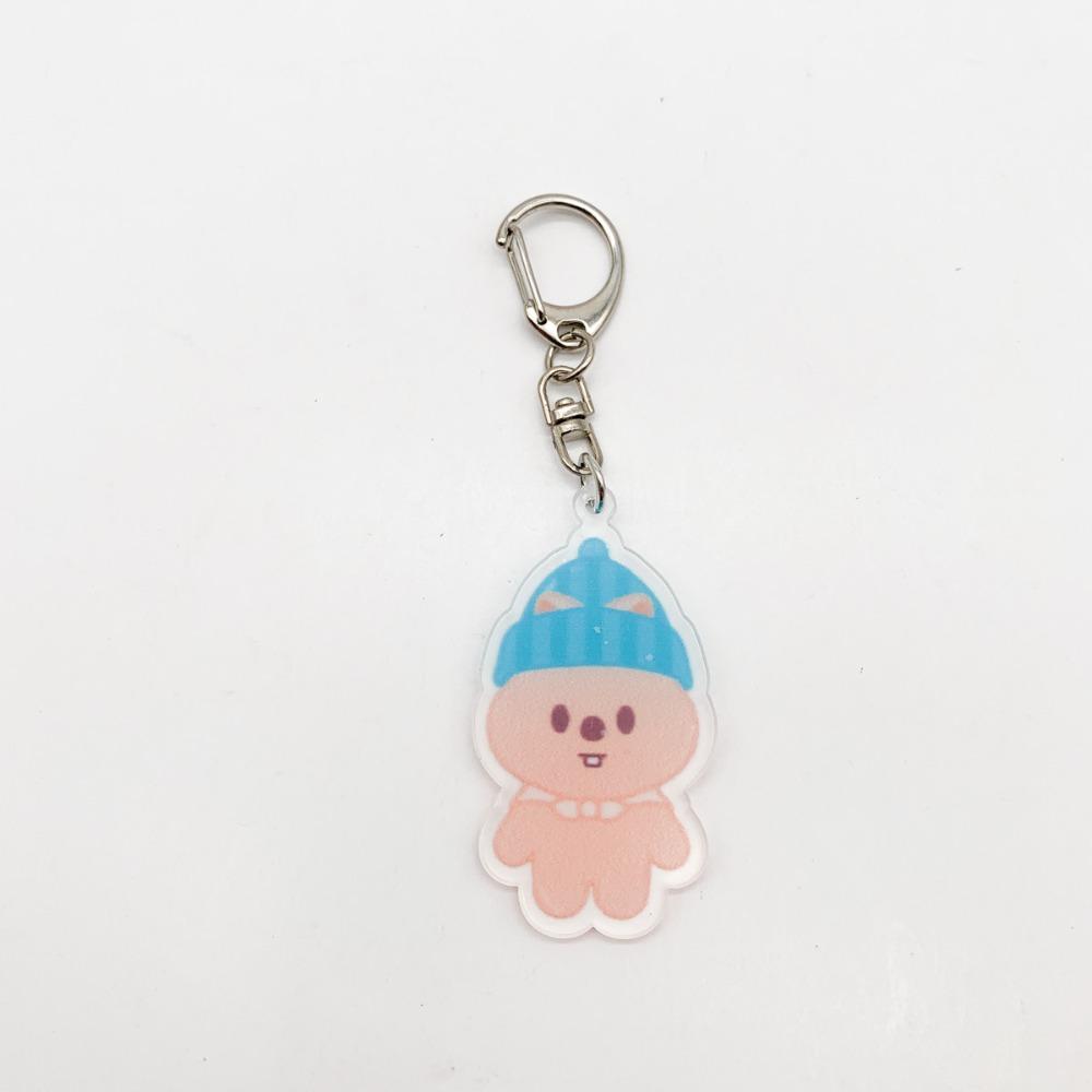 Group ATE Male Idol Cartoon Acrylic Keychain Hanging Pendant Keyring Backpack Felix Hyunjin Decorative Accessories Ornament