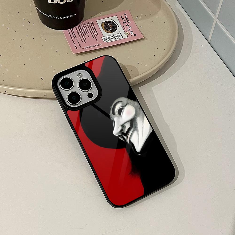 V For Vendetta Phone Case for Iphone 17 16 15 14 Air 13 12 11 Pro Max Mini Plus Fundas Shell PC+TPU Cover