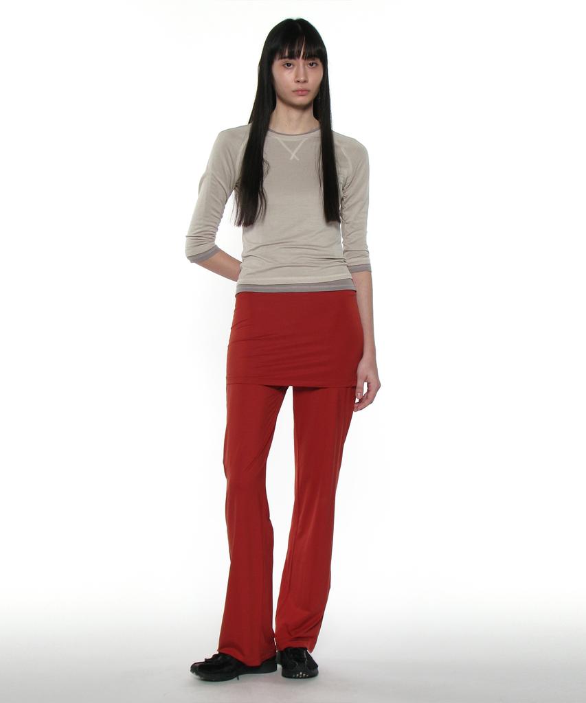 PARTIMENTO Damen Pwc Durchsichtiges Raglan-Dreiviertelarm-T-Shirt_Ecru