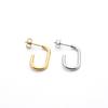 Original C-Shaped Stainless Steel Hip Hop Stud Earrings - European & American Style