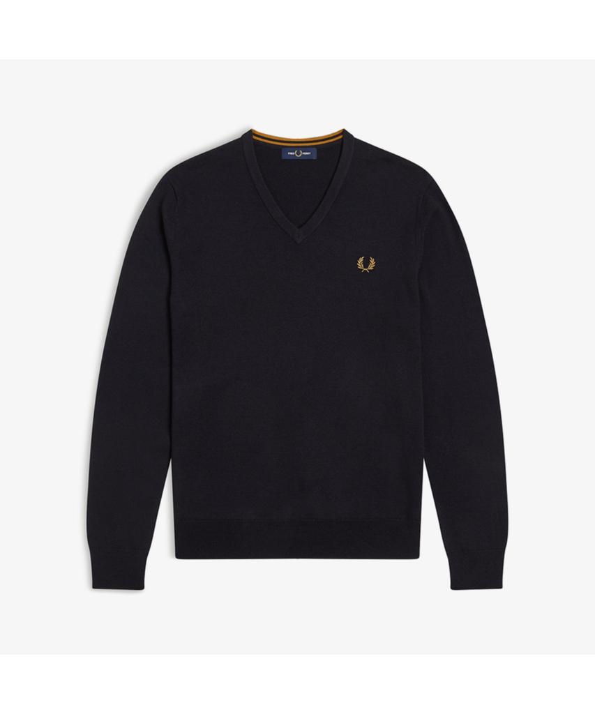 FRED PERRY [Baseline] Classic V-Neck Knit - Navy Afpm2439600-795
