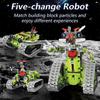 5 In 1 Robot Building Kit for Kids, Educational STEM Building Blocks Set, Remote & APP Control Construction Robot/Tracked Racer/Tank/Bulldozer,