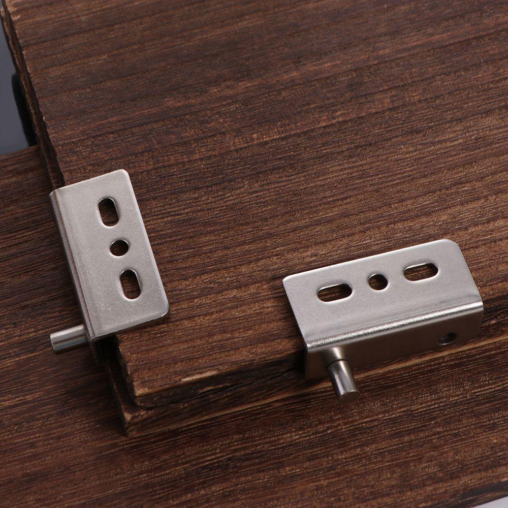 2pcs Black/Silver Concealed Shaft Multifunction Upper Lower Hinge Clips Furniture Hinge  Wood Doors
