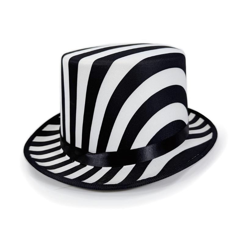 

Unisex Checkered Jazz Cabaret Hat Soft Cotton Fabric Perfect For Themed Parties Event