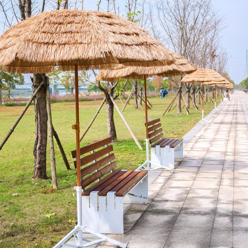 Tiemuyun Outdoor Simulated Thatch Sunshade Umbrella