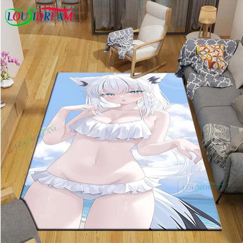Fashion Sexy Anime Girl Carpet Room Decor Floor Mats Bedroom Yoga Mat Photography Props Area Rug Kids Bedroom Aldult Gift