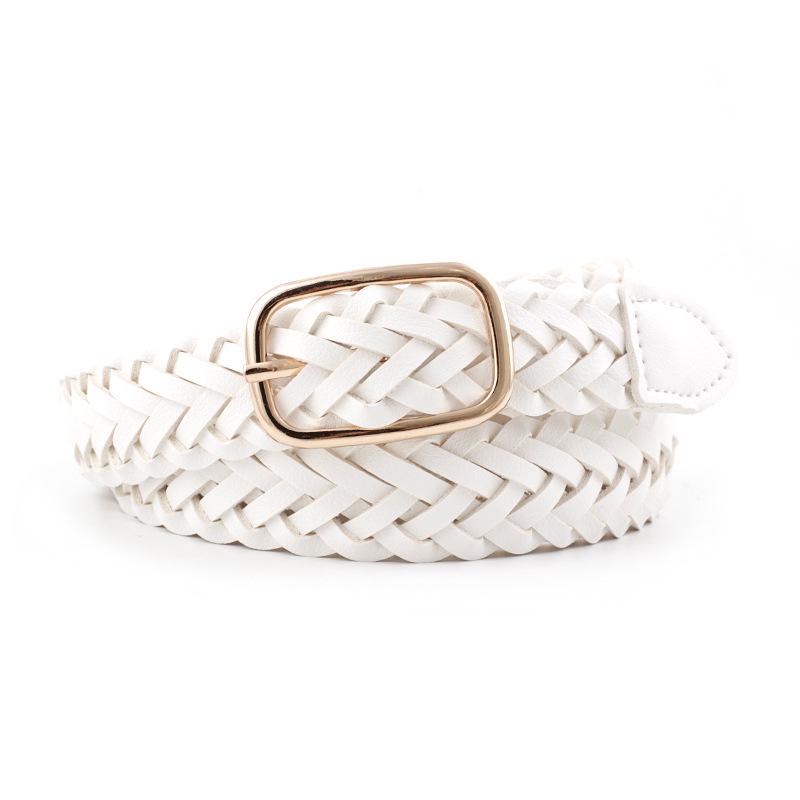 Twist Women'S Belt, Square Buckle Decoration With Jeans Belt Women