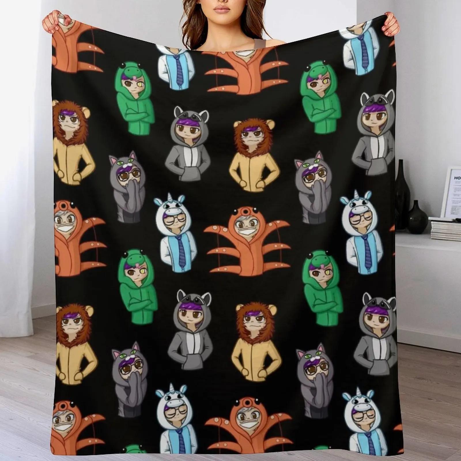 Oneside Tile All Sides Throw Blanket Soft Bedroom Blanket for Night Sleeping 102x76cm(40x30in)