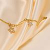 Stainless Steel Chain Pendant Zircon Five-pointed Star Bracelet For Women Y2K Sweet Girls Elegant Charm Bracelets Jewelry Gift