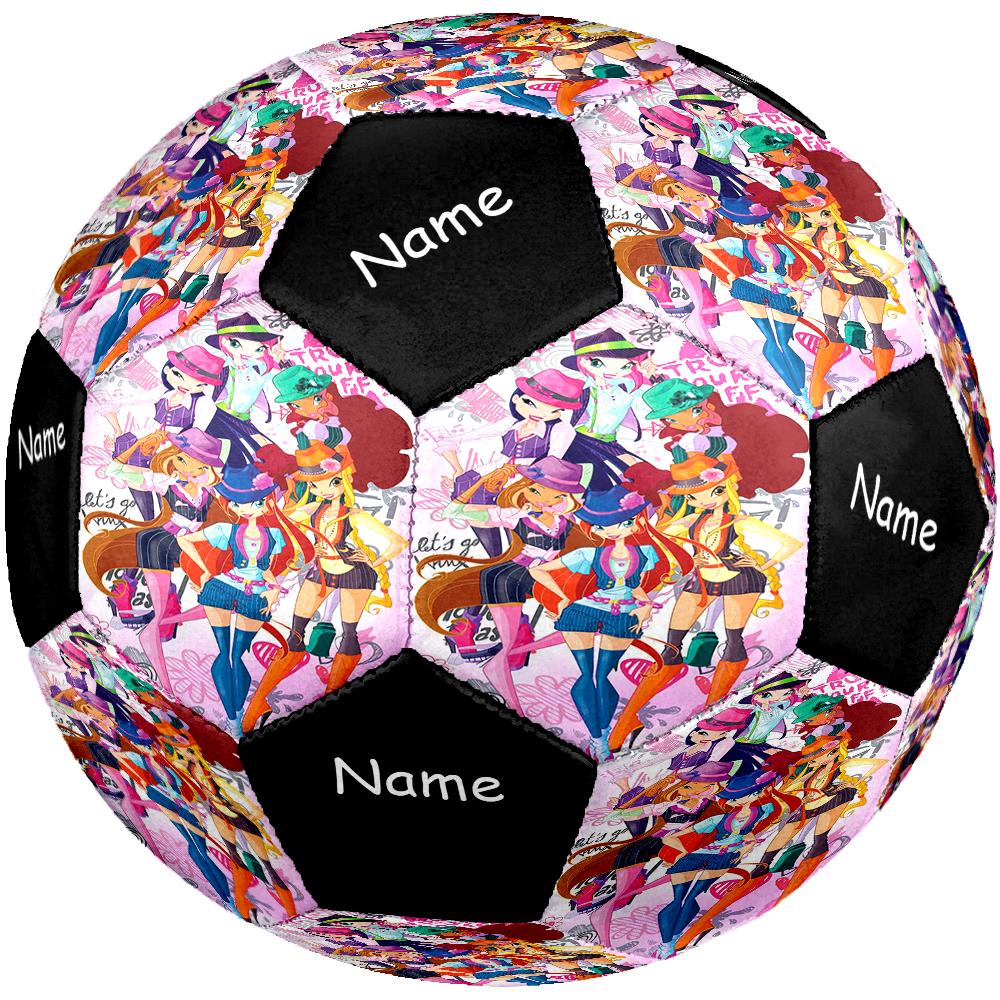 Custom Name Winx Club Theme Size 5 Soccer Ball, Suitable for Both Indoor and Outdoor Matches, a Gift Suitable for Everyone.