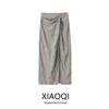 Fashion Style 2024 Summer New Arrival Women's Clothing Stylish High Waist All-Matching Linen Midi Skirt 5221100