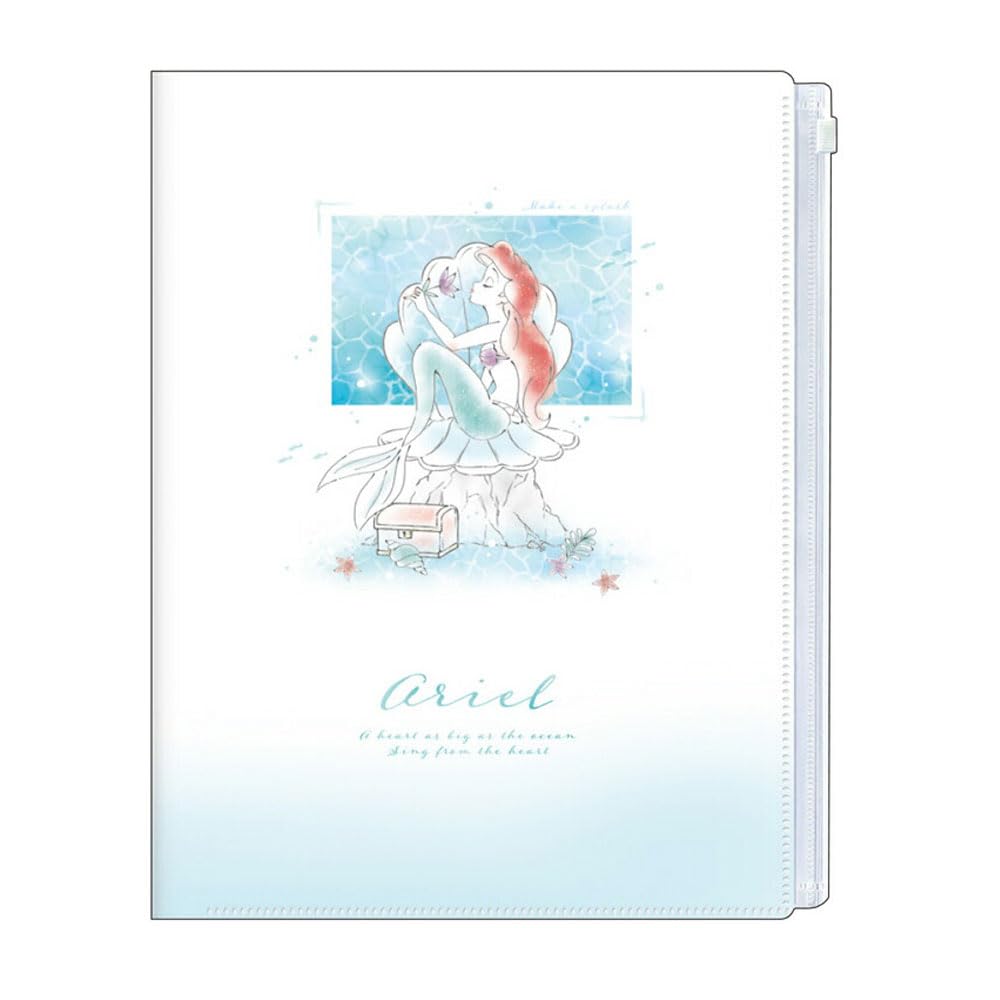 

Kamio Japan 6 pocket A4 clear file with zipper (302708 Disney/Ariel)