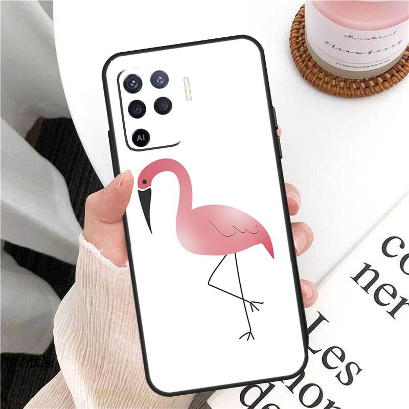 Flamingo Case For Oppo A58 A5 Pro A15 A16 A17 A57 A77 A94 A74 A54 A76 A96 A40 A60 A80 A18 A38 A78 A98