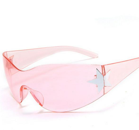Spicy Y2K Millennial Star-Shaped Sports Sunglasses - Futuristic European & American Style