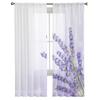 Lavendel Lila Blumen Moderne Tüllvorhänge für Wohnzimmer Schlafzimmer Zuhause Küche Fenster Gardinen