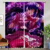 Oshi No Ko Curtains Child Room Window Curtain for Room 2 Panel Home Interior Curtains Halloween Decoration Tulle for Bedroom