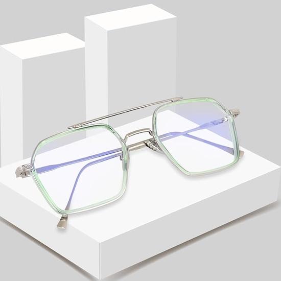 Brýle s blokováním modrého světla Dervin Herní filtr Transparentní šestiúhelníkové brýle pro ochranu očí, počítač/tablet/laptop/mobil/televize