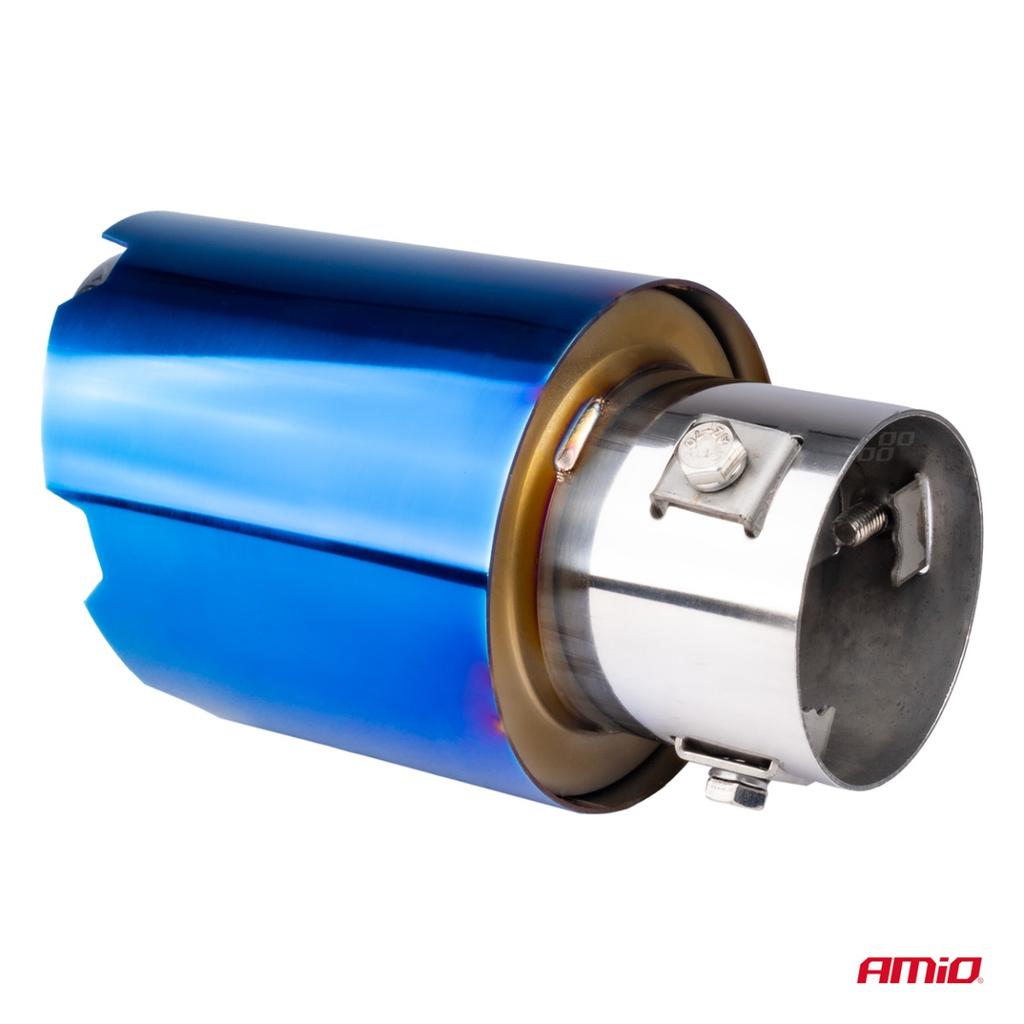 Blue Stainless Steel Exhaust Muffler Tip Amio-04066