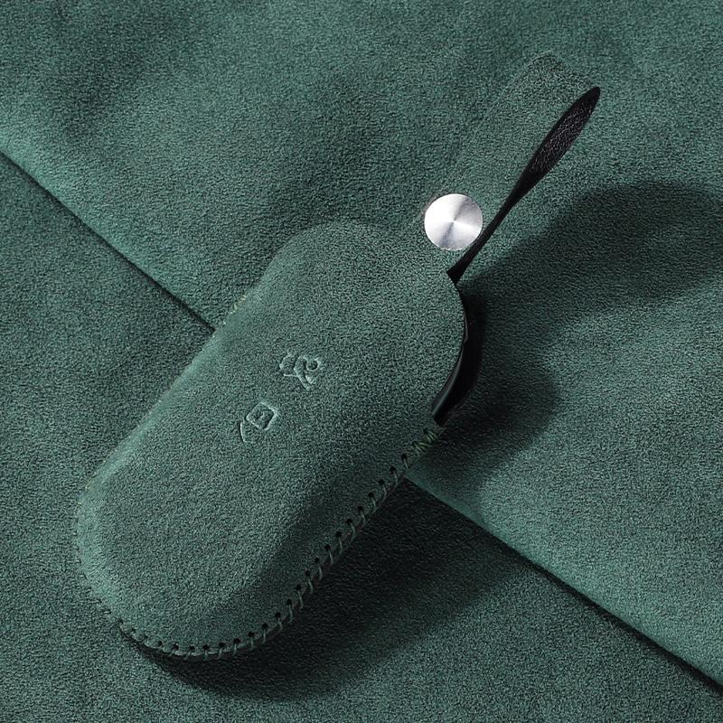 Suede Leather Car Key Case Cover for Mercedes-Benz C S GLC EQE EQS Class W223 X254 V297 V295 W206 S206 X206 key Fob Shell Case