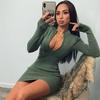 2025 Women's Sexy Slim V-Neck Long-Sleeve Bodysuit for Autumn & Winter