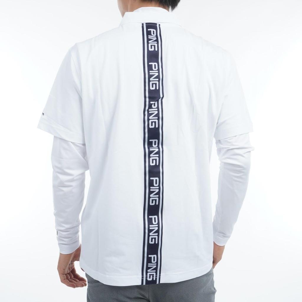 Ping Apparel Layered Twin Set Neck Shirt and Polo Shirt Golf LL Men's (High Set) / / 621-4260801 030_White